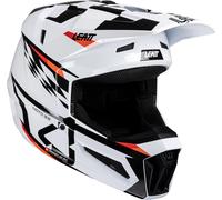 Leatt 3.5 Checkered Junior Casco da motocross con occhiali, Taglia M (51/52)