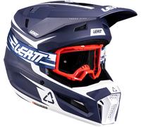 Leatt 3.5 Junior V26, casco da motocross per giovani M male Opaco Blu Scuro/Bianco