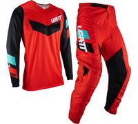 Leatt 3.5 Ride 2023 Set Di Maglie e Pantaloni Motocross, nero-rosso, taglia S