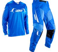 Leatt Moto Ride Kit 3.5 V26 Set Maglia e Pantaloni Motocross, bianco-blu, taglia M per maschi