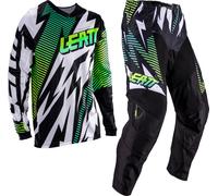Leatt 3.5 Ride Kit V26 Storm, set pantaloni in jersey/tessuto XS male Bianco/Nero/Giallo Fluo/Verde