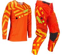 Leatt 3.5 Ride Pattern 2024 Set maglia e pantaloni motocross, arancione, Taglia L