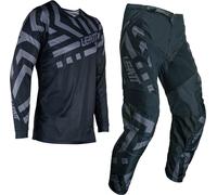 Leatt 3.5 Ride Pattern 2024 Set maglia e pantaloni motocross, nero-grigio, taglia M