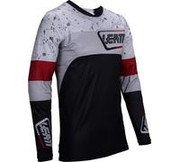Leatt 4.5 Enduro Patch 2025 Maglia da motocross, nero/grigio/rosso, Taglia M