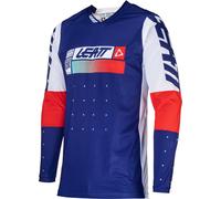Leatt 4.5 Lite 2024 Maglia Motocross, blu/bianco/rosso, Taglia XL