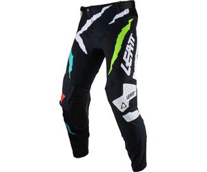 Leatt 5.5 IKS Tiger Pantaloni Motocross, nero-rosso-blu, taglia S per maschi