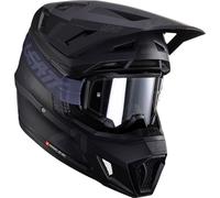 Leatt 7.5 V24 Stripes Casco da motocross con occhiali, nero-grigio, taglia L