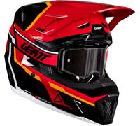 Leatt 7.5 V26 Casco da motocross con occhiali, nero-rosso, taglia S per maschi