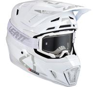 Leatt 7.5 White, casco da motocross L female Bianco/Grigio