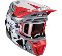 Leatt 8.5 Forge 2024 Casco da motocross con occhiali, nero-grigio-rosso, taglia 2XL