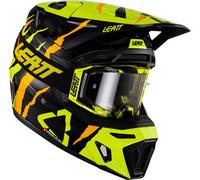 Leatt 8.5 Tiger Casco da motocross con occhiali, nero/giallo, Taglia S (55/56)