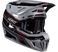 Leatt 8.5 V26 Casco da motocross con occhiali, grigio/nero/rosso, Taglia S (55/56)