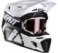 Leatt 9.5 Carbon+velocity 6.5 Iriz Off-road Helmet Kit Bianco,Nero L