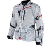 Leatt Adventure FlowTour 7.5 Camo, giacca tessile impermeabile M male Grigio/Grigio Chiaro/Nero/Rosso