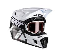 Leatt 9.5 Carbon+velocity 6.5 Iriz Off-road Helmet Kit Bianco,Nero L