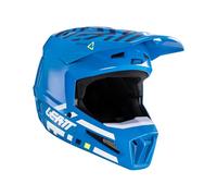 Leatt 2.5 V24 Cyan Casco da motocross, bianco-turchese-blu, taglia M