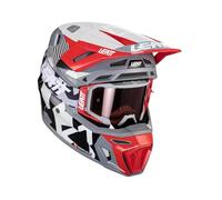Leatt 8.5 Forge 2024 Casco da motocross con occhiali, nero-grigio-rosso, taglia M