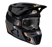 Leatt Casco Motocross 2025 Composite V25 8.5 Nero Con Occhiali 5.5 MX Off-Road