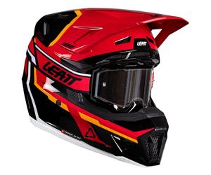 Leatt Casco Motocross 2026 7.5 Rosso & Occhiali 4.5 Fuoristrada