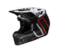 Leatt 9.5 Carbon 2025 Casco da motocross con occhiali, bianco-carbone, taglia L per maschi