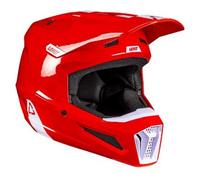 Leatt 2.5 Solid V26, casco da motocross M female Rosso/Bianco