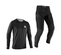 Leatt Completo Maglia e Pantaloni MTB Gravity 1.0 - Entry-Level per Enduro e Trail | Nero | 3xl/us40/eu58