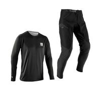 Leatt Completo Maglia e Pantaloni MTB Gravity 1.0 - Entry-Level per Enduro e Trail | Nero | Xl/us36/eu54