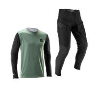 Leatt Completo Maglia e Pantaloni MTB Gravity 1.0 - Entry-Level per Enduro e Trail | Verde | S/us30/eu48