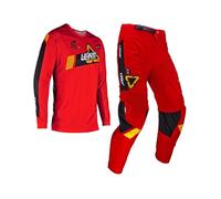 Leatt 3.5 S24 Red, set pantaloni in jersey/tessuto XS male Rosso/Nero/Giallo