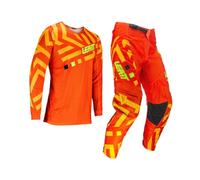 Leatt 3.5 Ride Pattern 2024 Set maglia e pantaloni motocross, arancione, taglia XL
