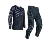 Leatt 3.5 Ride Pattern 2024 Set maglia e pantaloni motocross, nero-grigio, taglia XL