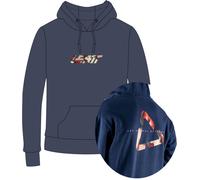 Leatt Core V26 Denim, felpa con cappuccio unisex L unisex Blu Scuro/Rosso/Beige