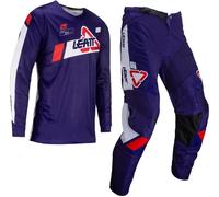 Leatt Set maglia e pantaloni da motocross 3.5 Ride 2024 nero/bianco/blu Taglia M