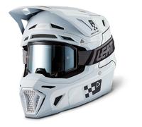 Kit Casco Cross Leatt 8.5 V.27 con Maschera Velocity 5.5 GrigioS Grigio