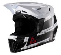 Leatt 9.5 Carbon+velocity 6.5 Iriz Off-road Helmet Kit Bianco,Nero XL