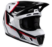Leatt 7.5 V26 Casco da motocross con occhiali, nero-bianco-rosso, taglia M per maschi