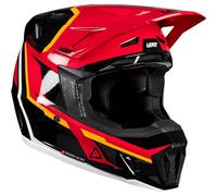 Leatt 7.5 V26 Casco da motocross con occhiali, nero-rosso, taglia S per maschi