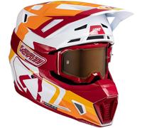 Leatt 7.5 Ruby, casco da motocross S male Arancione/Rosso/Bianco