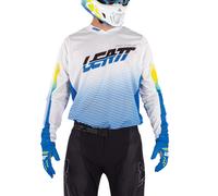 Leatt 4.5 X-Flow V26 Pixel, maglia L male Bianco/Blu/Giallo Fluo/Turchia