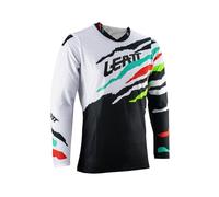 Leatt 5.5 UltraWeld Tiger Maglia Motocross, nero-bianco-rosso-blu, taglia L per maschi