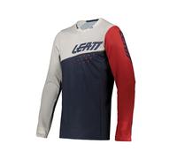 Leatt MTB Gravity 4.0 Maglia da bicicletta per bambini, bianco-blu, taglia M