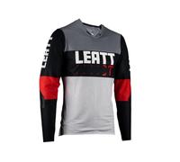 Maglia a manica lunga da bambino leatt mtb gravity 4 0 grigio nero rosso