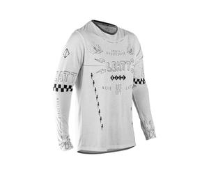 Leatt Maglia Tecnica MTB Gravity 3.0 Manica Lunga - Traspirante per Enduro e Trail | Bianco | L/us42/eu52