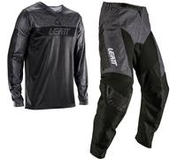 Leatt Moto Ride Kit 3.5 V26 Set di maglie e pantaloni da motocross giovanile, nero/grigio, Taglia M