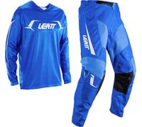 Leatt Moto Ride Kit 3.5 V26 Set Maglia e Pantaloni Motocross, bianco-blu, taglia XS per maschi