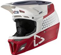 Leatt MTB 8.0 Composite Casco Downhill, rosso/bianco/blu, Taglia L (59/60)