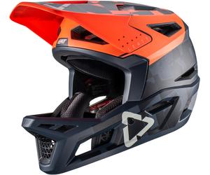 Leatt MTB Gravity 4.0 Orange/Black Casco Downhill, nero-arancione, taglia L per maschi