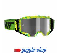 Leatt Occhiali VELOCITY 5.5 Motocross MX - Neon Lime / Grigio Chiaro Lente