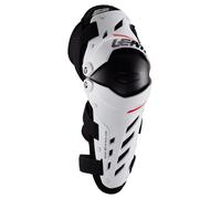 Leatt Protezioni per ginocchia e tibie Asse doppio, bianco, coppia unisex bianca, taglia S-M