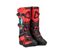 Leatt 3.5 Fuel Stivali motocross per bambini, nero-rosso-blu, taglia 38